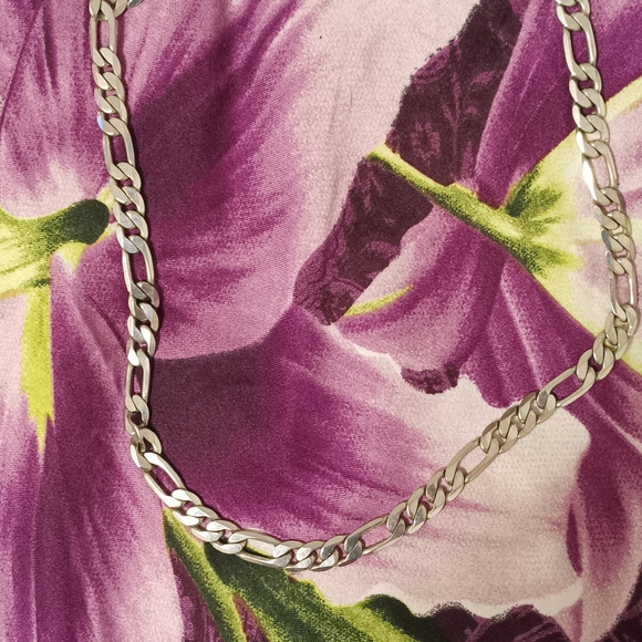 Used Elegant Silver Chain Necklace For Men Used